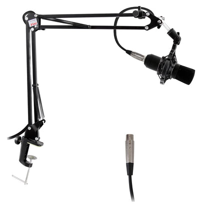 Adjustable Mic Boom Stand - Quick Setup, Steel Alloy, Desktop Use