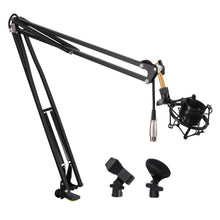 Suspension Microphone Boom Stand Pro - Desktop Scissor Spring Arm Mic Stand With Shock Mount