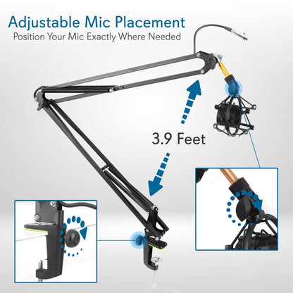 product image number 2 for Pyle Desktop Suspension Microphone Boom Stand