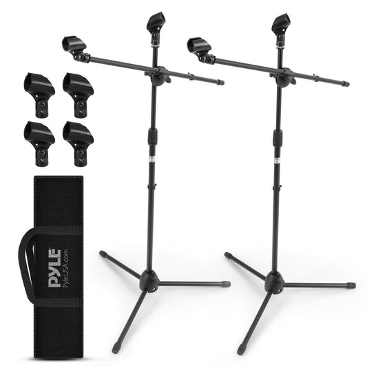 Adjustable Tripod Mic Stand Pair - Lightweight, Durable, 27.5-52" Height
