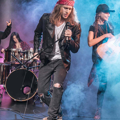 Dynamic Microphone & Tripod Stand Set, High Clarity, Adjustable Steel