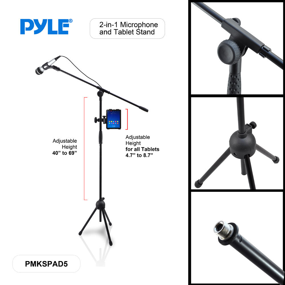 product image number 2 for Pyle 2-In-1 Microphone And Tablet Stand