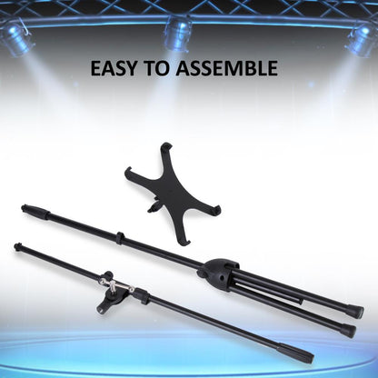 iPad & Mic Stand Holder - Secure Grip, Multi-Angle Adjustment, Sturdy