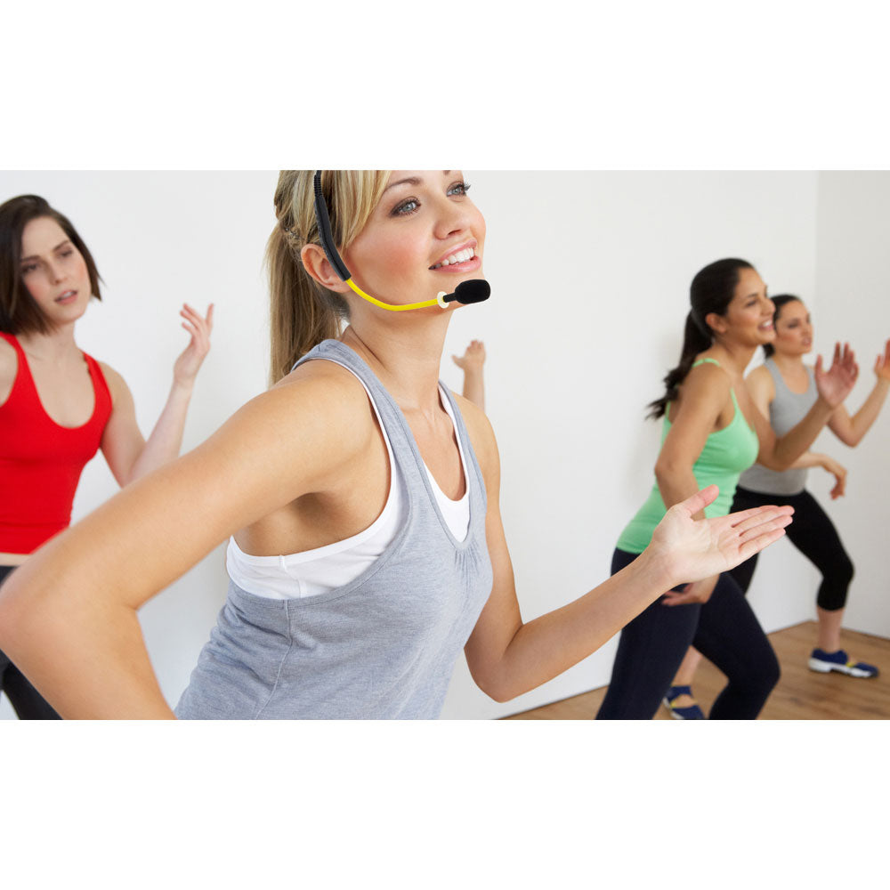 Headset Microphone Waterproof Flexible Wrap-Around Yellow - Thumbnail 4