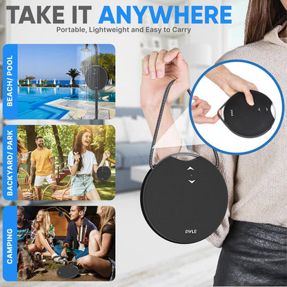 Portable Wireless Bt Streaming Mini Speaker - Ipx7 Waterproof Wireless Speaker For Outdoor Play, Built-In Microphone