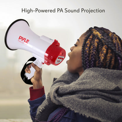 Compact Megaphone With Built-In Siren