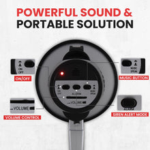 Portable Megaphone Speaker 30W Power Siren Mode Silver
