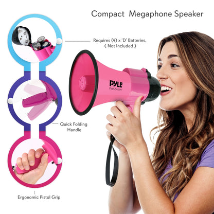 Portable Megaphone Speaker 30W Power 2 Modes Foldable Handle