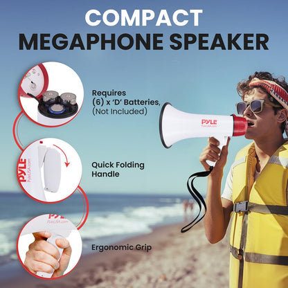 product image number 3 for Pyle Bluetooth Megaphone Bullhorn With Usb/Sd