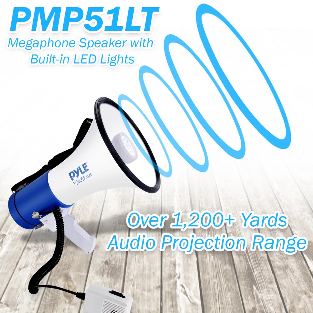 product image number 4 for Pyle Megaphone With Built-In Led Lights