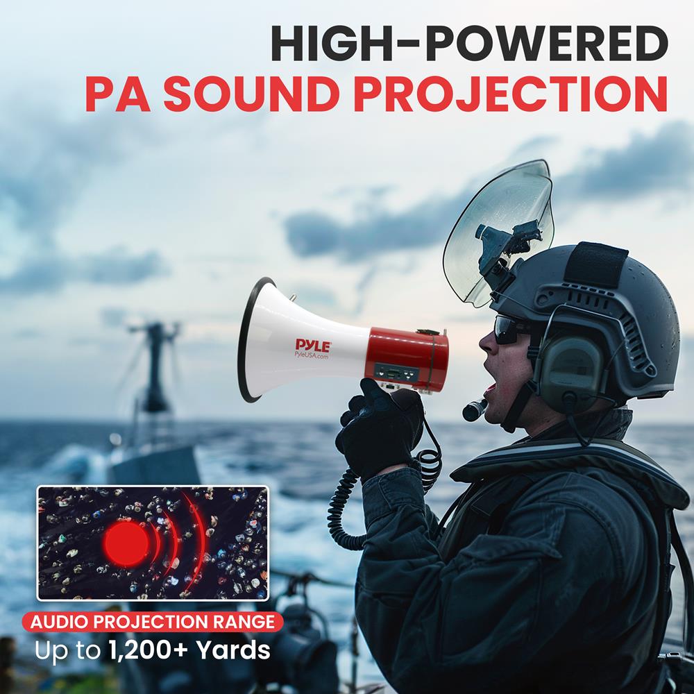 Portable Megaphone Speaker 1200-Yard Range Bluetooth Wireless