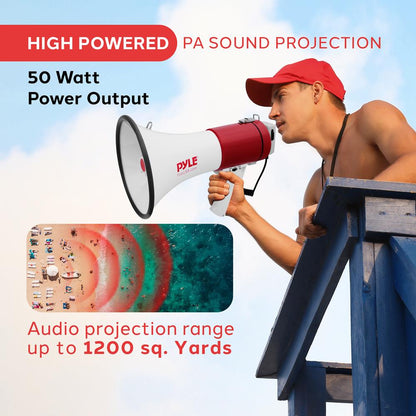 Portable Megaphone Speaker 1200-Yard Range Bluetooth Wireless Streaming