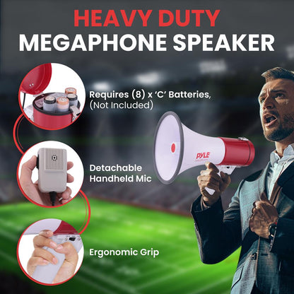 Portable Megaphone Speaker 1200-Yard Range Bluetooth Wireless Streaming