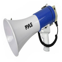 Pyle 50W Portable Megaphone With Bluetooth, Usb/Tf Media Playback, Type-C Charging, And Seamless Wireless Audio Streaming – Perfect For Outdoor Events And Sports (Blue)