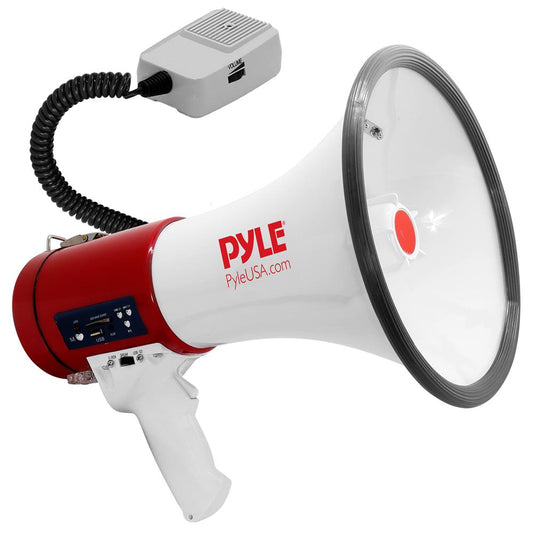 Megaphone 50W Siren Bullhorn Rechargeable Battery Portable Speaker