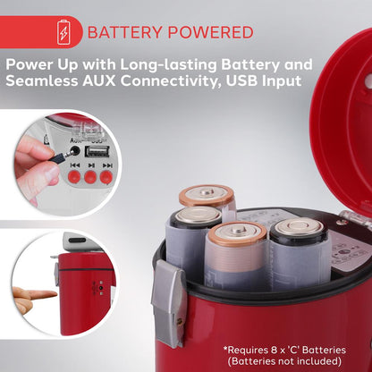 Megaphone Speaker 50W Loud Sound USB/MP3/Aux Input Handheld Mic