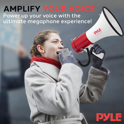 Megaphone Speaker 50W Loud Sound USB/MP3/Aux Input Handheld Mic