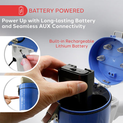 50W Megaphone Speaker, Loud Sound, Rechargeable Battery, 10-Second Record