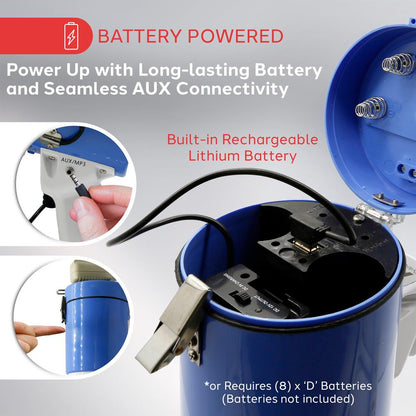 50W Megaphone Speaker, Loud Sound, Rechargeable Battery, 10-Second Record