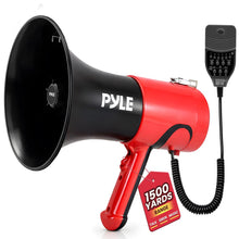 Portable Megaphone Bullhorn - 1500 Yard Range, Bluetooth, Voice Changer