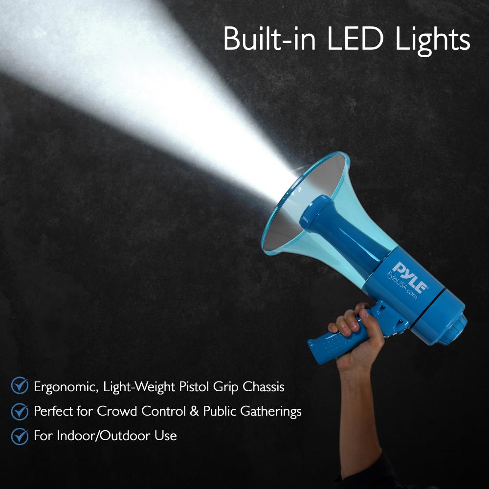 Waterproof Megaphone 40W Rechargeable LED Light Weatherproof