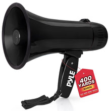 20W Megaphone Bullhorn - 400 Yd Range, Aux Input, Siren, Portable