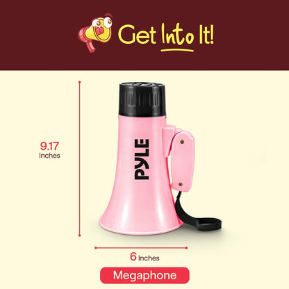 Pyle 30W Rechargeable Megaphone With Talk Mode, Voice Changer, Recording, Bluetooth, And Usb-C Charging – Perfect For Events And Announcements (Light Pink)