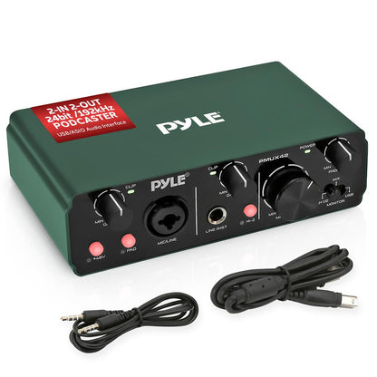 USB Audio Interface for Recording - Studio Quality, 24bit/192kHz, Green
