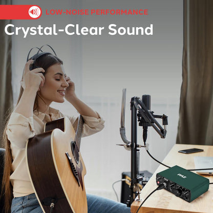 USB Audio Interface for Recording - Studio Quality, 24bit/192kHz, Green