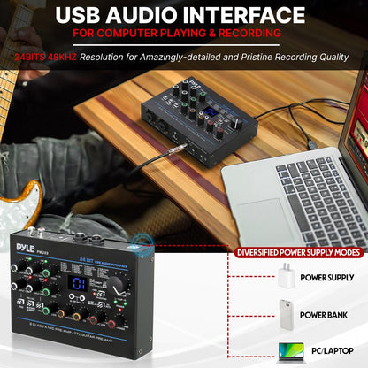 USB Audio Interface - Pristine Recording - 24 Digital Effects - Compact Size