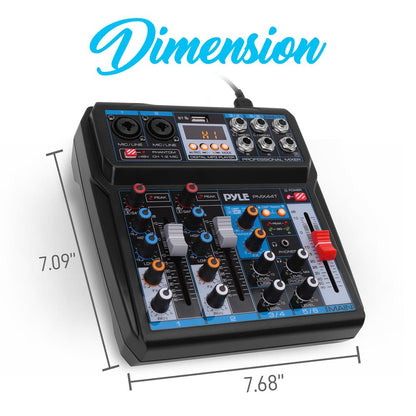 Professional 6-Channel Audio Mixer