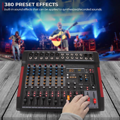 8-Channel Audio Mixer, Wireless Streaming, 380 DSP Effects, USB Interface