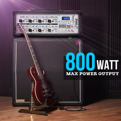 800W Bluetooth Stage Mixer - Pro Audio Sound, MP3/USB/SD, LCD Display