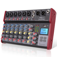 8-Channel Wireless DJ Mixer - Bluetooth Streaming, USB, +48V Phantom Power