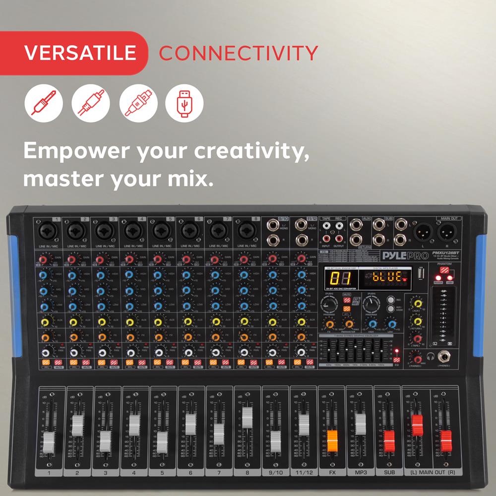 12-Channel Bluetooth Studio Mixer