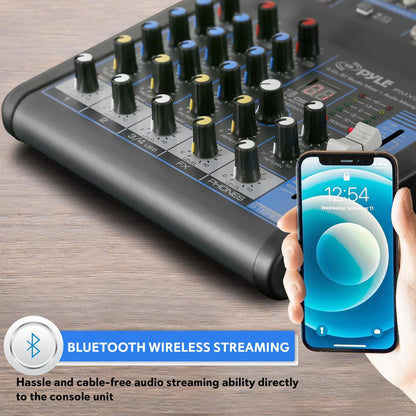 4-Channel Bluetooth Studio Mixer - USB, FX, 48V Phantom Power