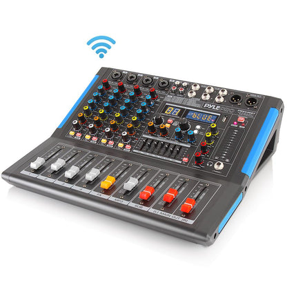 4-Channel Bluetooth Studio Mixer - USB Recording, 48V Power, 7-Band EQ