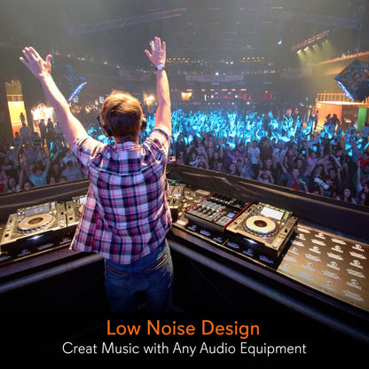 6-Channel Bluetooth DJ Mixer - Pro Audio, USB Interface, Phantom Power