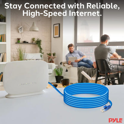 Ethernet Cable 10FT 1Gbps 650MHz Blue RJ45 Cat6 Snagless Design