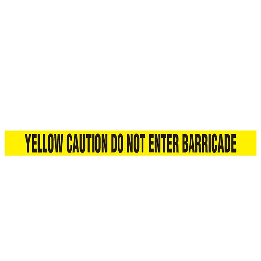12-Piece Caution Tape Set, High Visibility, Polyethylene, Yellow