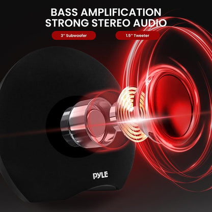 product image number 2 for Pyle Dual 3‚Äù Portable Waterproof Bluetooth Sp