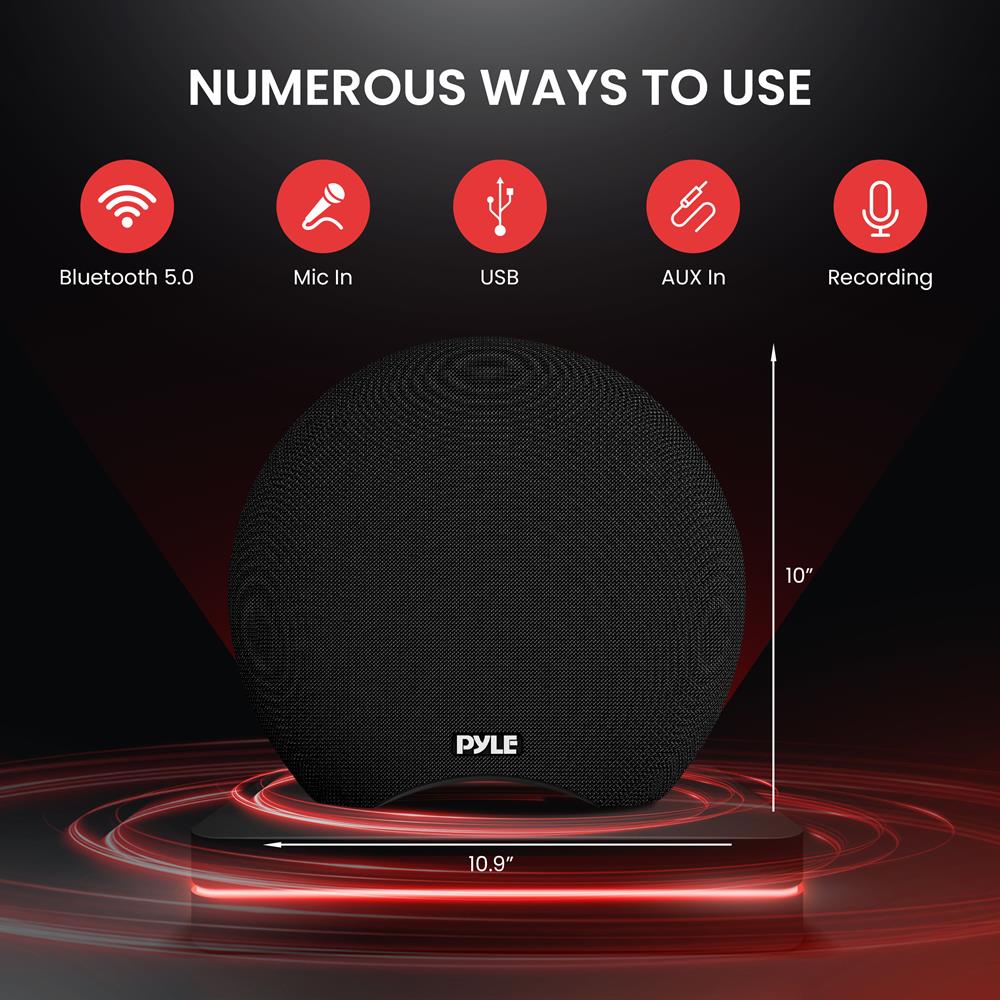 product image number 3 for Pyle Dual 3‚Äù Portable Waterproof Bluetooth Sp
