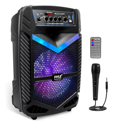 Portable Bluetooth PA Speaker 600W Rechargeable 10" Subwoofer Party Lights