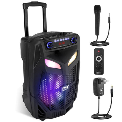 Portable 12" Bluetooth PA Speaker 800W Rechargeable LED Lights