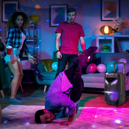 Portable 12" Bluetooth PA Speaker 800W Rechargeable LED Lights