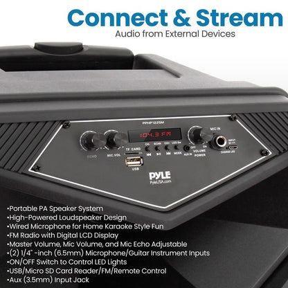 Portable Bluetooth Pa Speaker System Kit