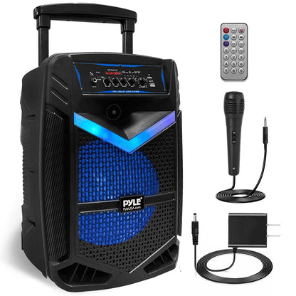 Portable Bluetooth PA Speaker 800W Rechargeable 12" Subwoofer Party Lights