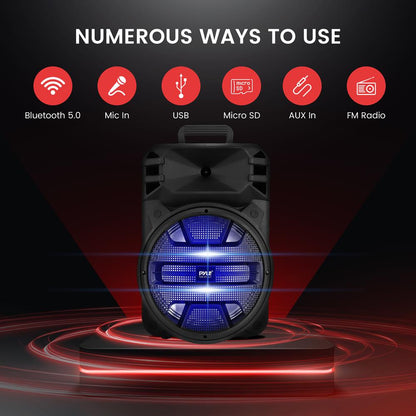 Portable Bluetooth PA Speaker 800W Rechargeable LED Lights