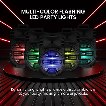 Portable Bluetooth PA Speaker 800W Rechargeable LED Lights