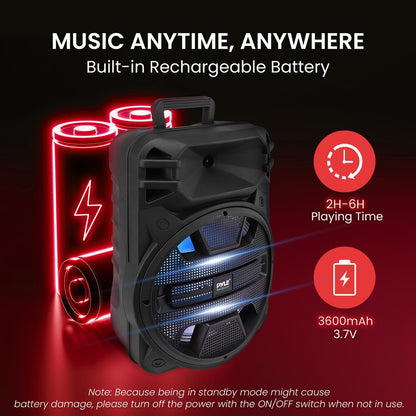 Portable Bluetooth PA Speaker 800W Rechargeable LED Lights